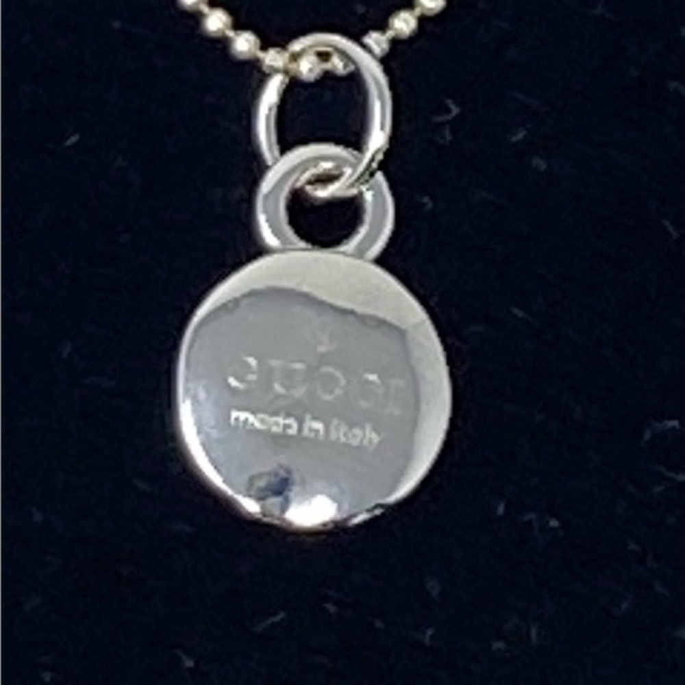 Gucci Made in Italy Silver Small Round Pendant on Sterling Silver 925 chain. - Picture 8 of 10